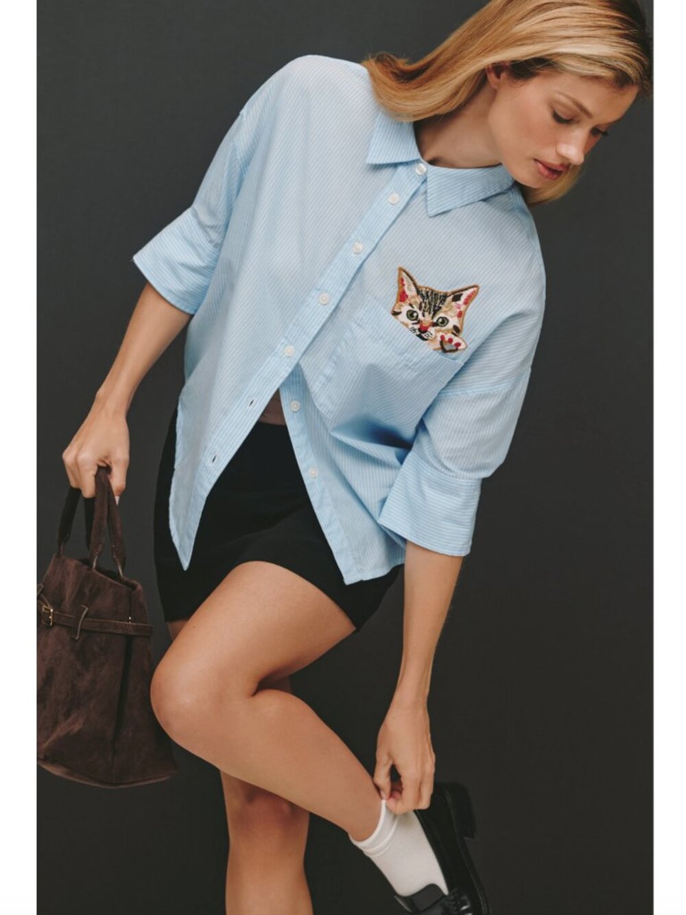 Anthropologie Maeve Mabel Pocket Buttondown Shirt